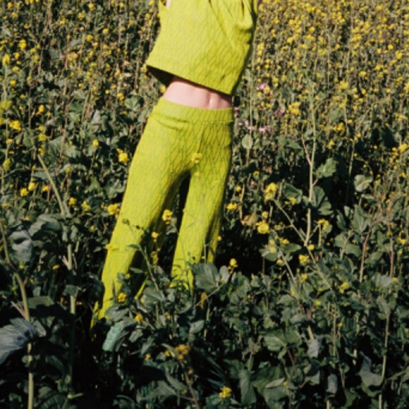 ZARA WIDE LEG JACQUARD PANTS NWT S - Picture 3 of 6